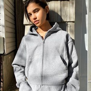Aritzia Cozy AF Perfect Zip Up Hoodie